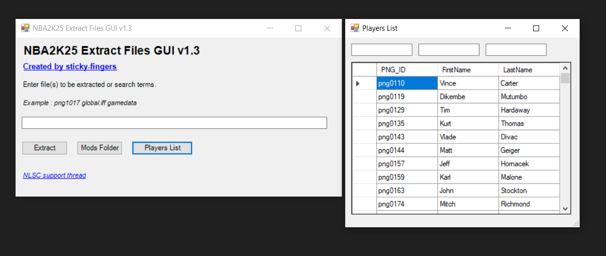 Nlsc forum downloads nba2k25 extract files gui